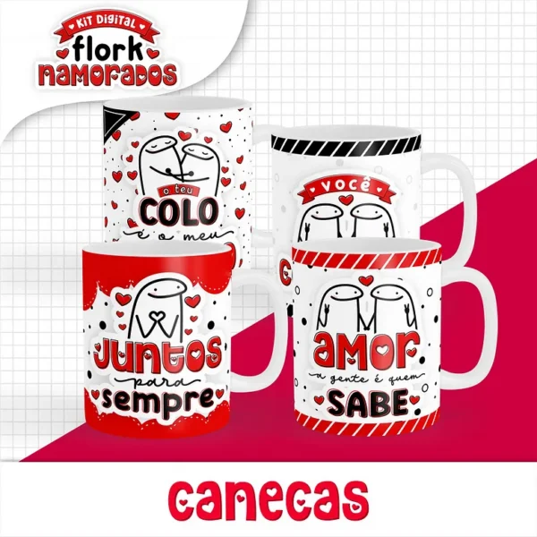 Kit Digital Flork Dias Dos Namorados Imprimir Personalizados 9