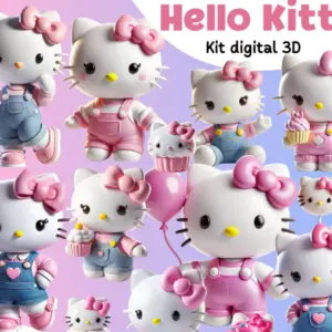Kit Digital Hello Kitty Com Fundo Transparente Png 2