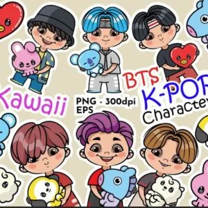 Kit Digital Kpop Bts Kawai 29 Kit Digital Kpop Bts Kawai