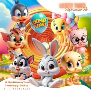 Kit Digital Looney Tunes 3D Cute Fofo Ilustrações Png 20 Kit Digital Looney Tunes 3D Cute Fofo Ilustrações Png