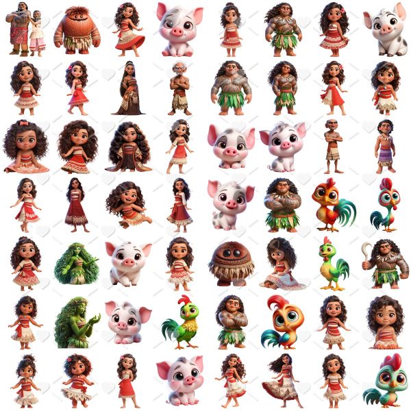 Kit Digital Moana 2 Imagens Png Transparente Disney
