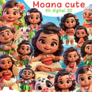 Kit Digital Moana Tematico Com Ilustracoes Em Alta Resolucao 2