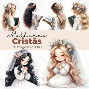 kit digital mulheres cristas png fundo transparente