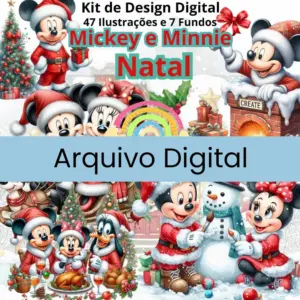 Kit Digital Natal Mickey Png Para Projetos Personalizados 2