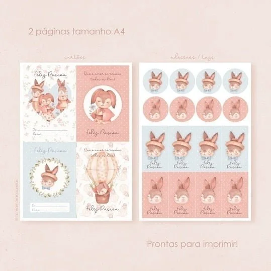 Kit Digital Páscoa Em Aquarela Ilustrações Png Para Imprimir 4 Kit Digital Páscoa Em Aquarela Ilustrações Png Para Imprimir