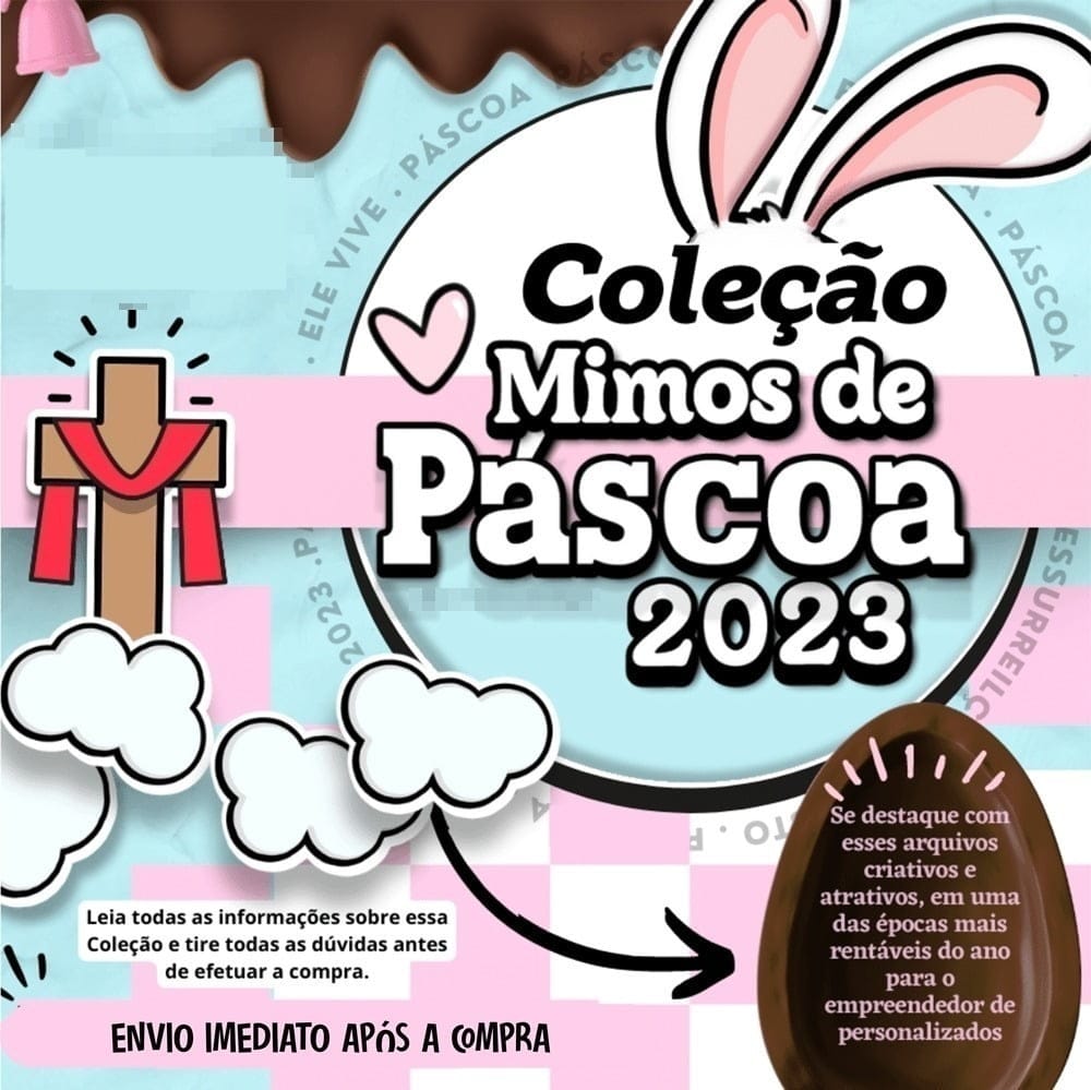 Kit Digital Páscoa Frases Figuras Artes P Personalizados 2 Kit Digital Páscoa Frases Figuras Artes P Personalizados