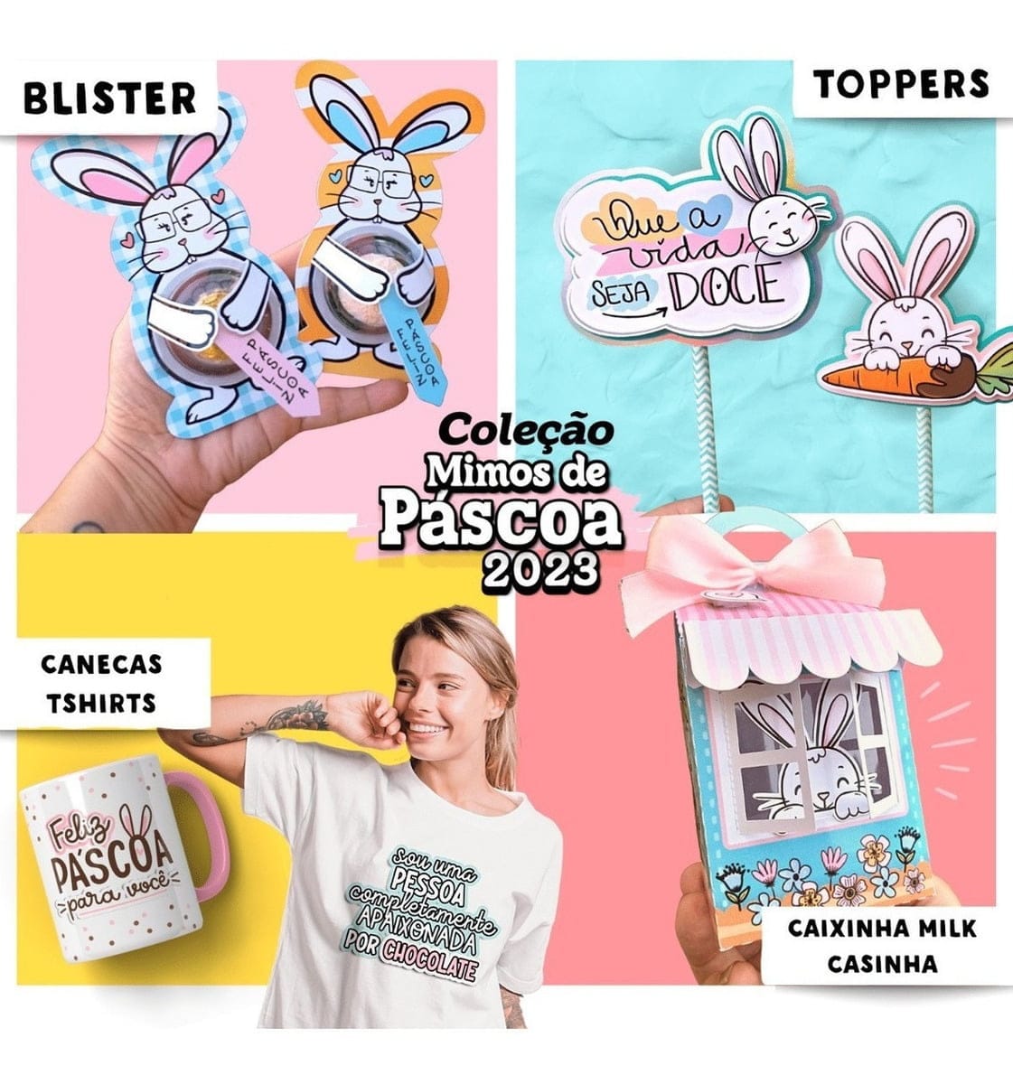 Kit Digital Páscoa Frases Figuras Artes P Personalizados 4 Kit Digital Páscoa Frases Figuras Artes P Personalizados