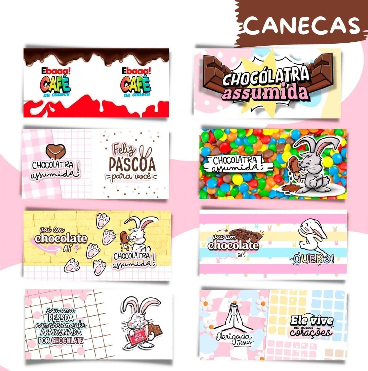 Kit Digital Páscoa Frases Figuras Artes P Personalizados 6 Kit Digital Páscoa Frases Figuras Artes P Personalizados