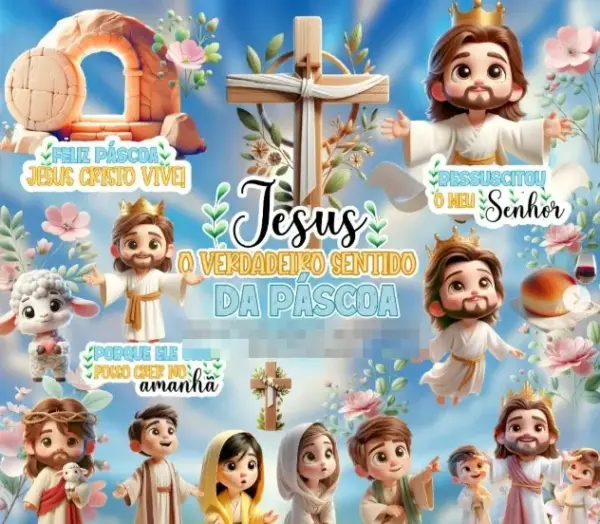 Kit Digital Pascoa Png 3d Para Cartonagem Crista