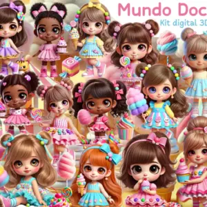 Kit Digital Png Mundo Doce Para Scrap E Projetos Criativos 2