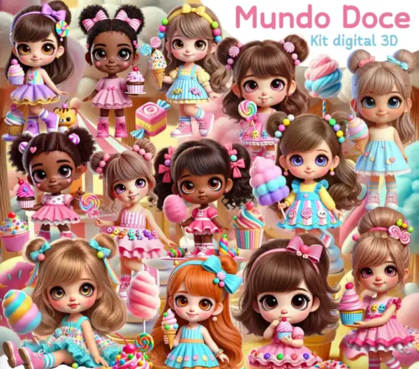 Kit Digital Png Mundo Doce Para Scrap E Projetos Criativos 2
