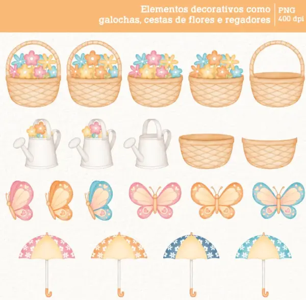 Kit Digital Png Patinhos Aquarela Projetos Personalizados 5