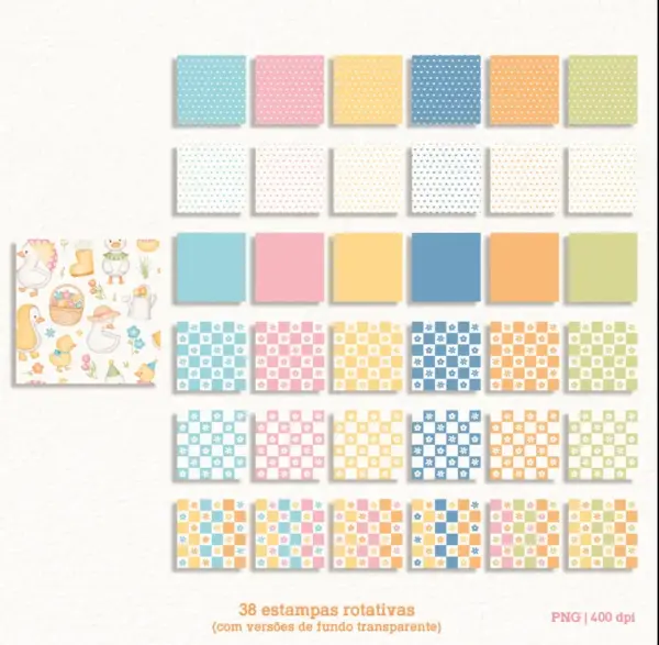 Kit Digital Png Patinhos Aquarela Projetos Personalizados 8