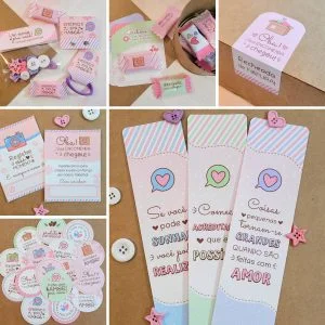 Kit Digital Printables Umboxing Mimos e Brindes P Clientes