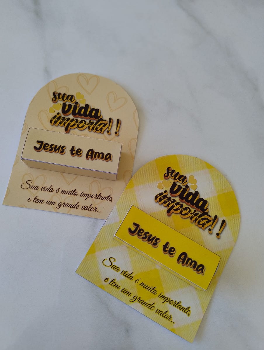 Kit Digital Setembro Amarelo Cristão para Lembrancinhas 4 Kit Digital Setembro Amarelo Cristão para Lembrancinhas - Imagem 4