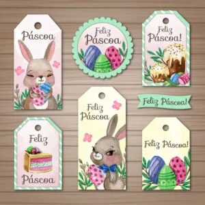 Kit Digital Tags Páscoa - Arquivo Digital 18 Kit Digital Tags Páscoa - Arquivo Digital