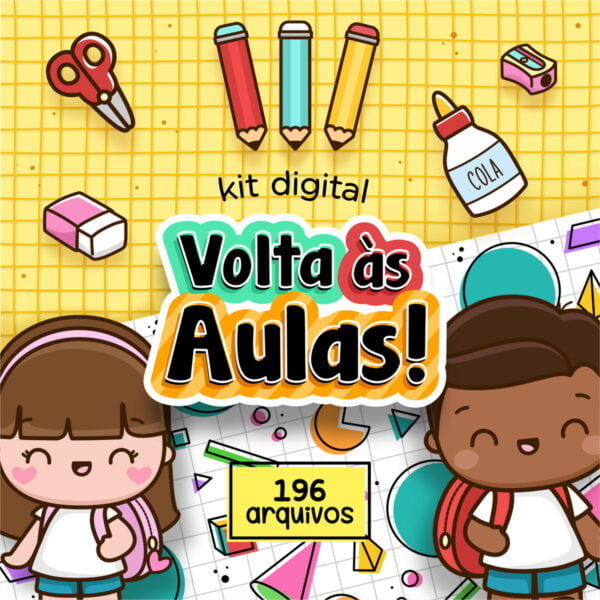 Kit Digital Volta Às Aulas Artes Ilustrações Personalizados