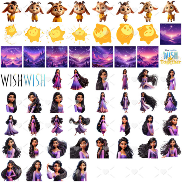 Kit Digital Wish Disney Ilustrações Cliparts Png Sem Fundo