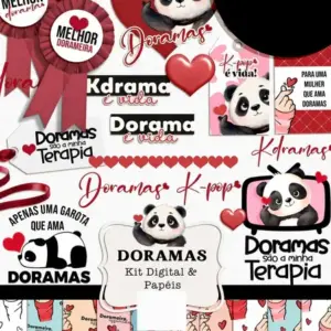 Kit Doramas Png Com Elementos Unicos Para Sublimacao E Diy