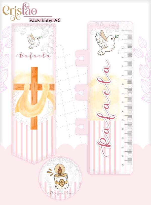 Kit Encadernação Baby Cristão Menina - Arquivo Digital