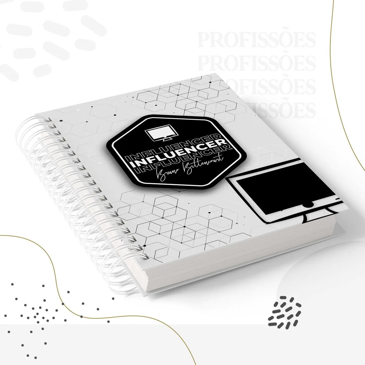 Kit Encadernação Influencer Masculino -Arquivo Digital