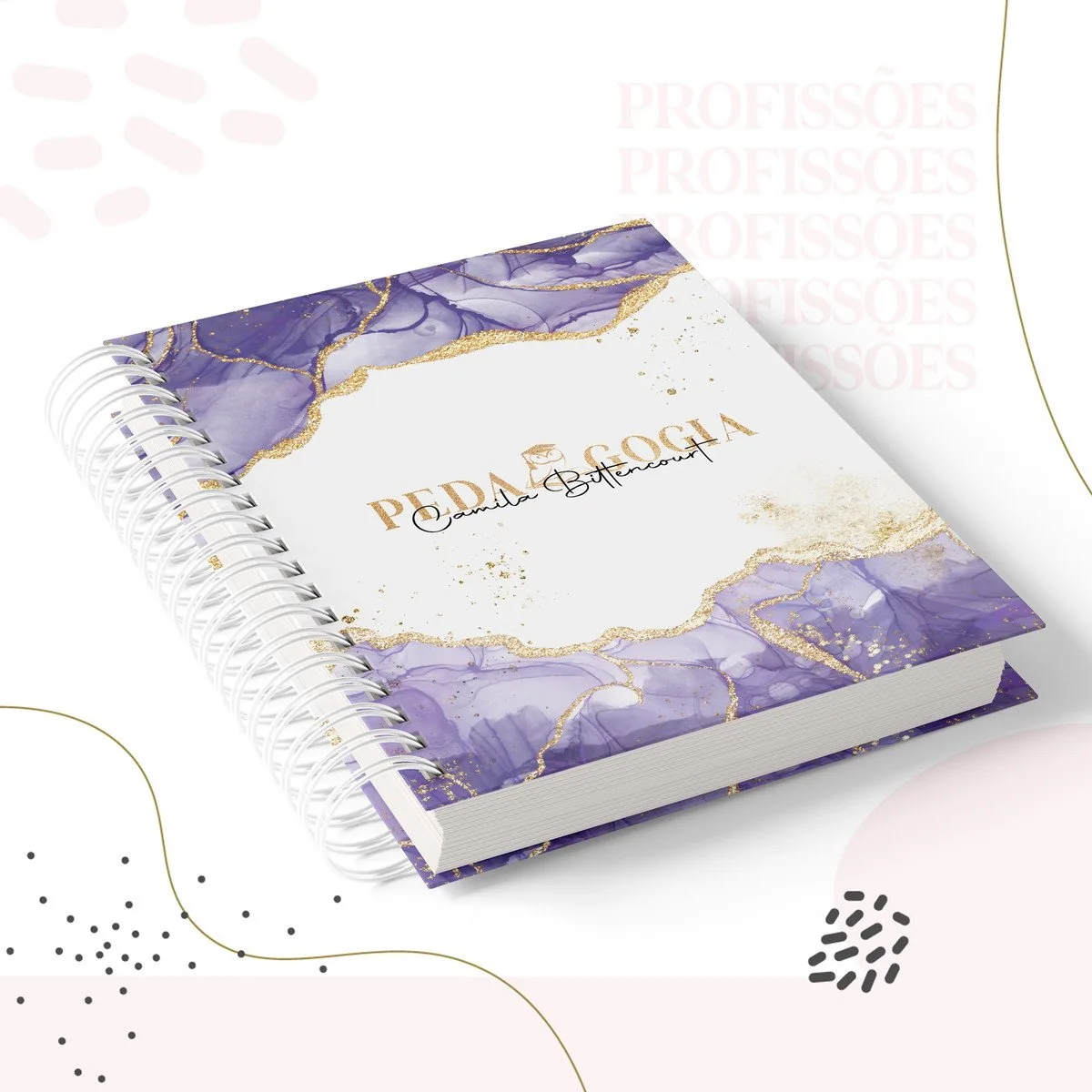Kit Encadernação Pedagogia Feminino - Arquivo Digital 1 Kit Encadernação Pedagogia Feminino - Arquivo Digital