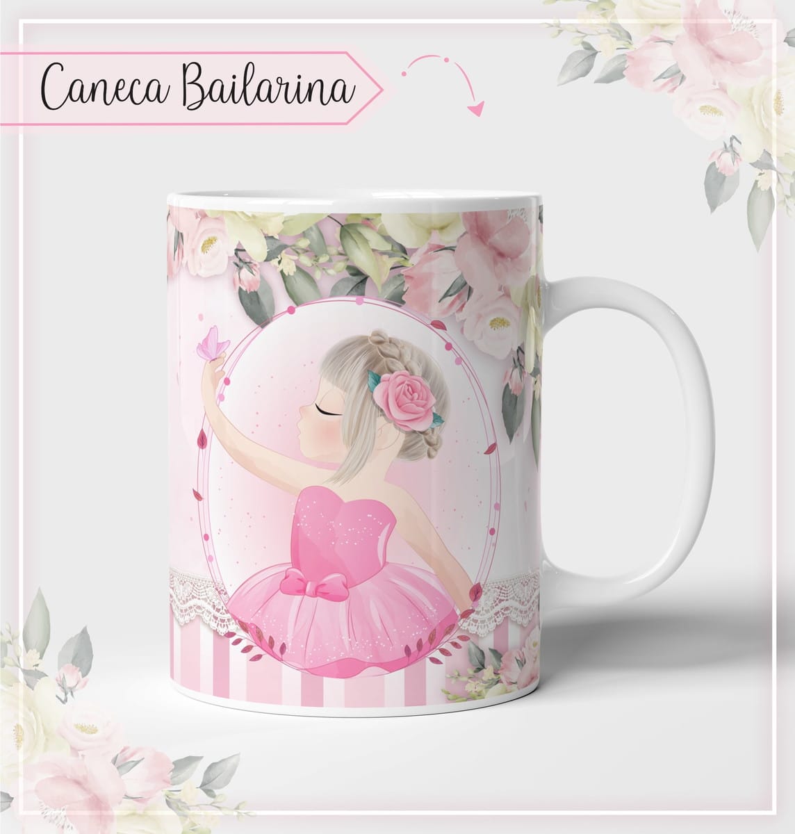Kit Escolar Digital Bailarina Completo para Personalizar 3 Kit Escolar Digital Bailarina Completo para Personalizar - Imagem 3