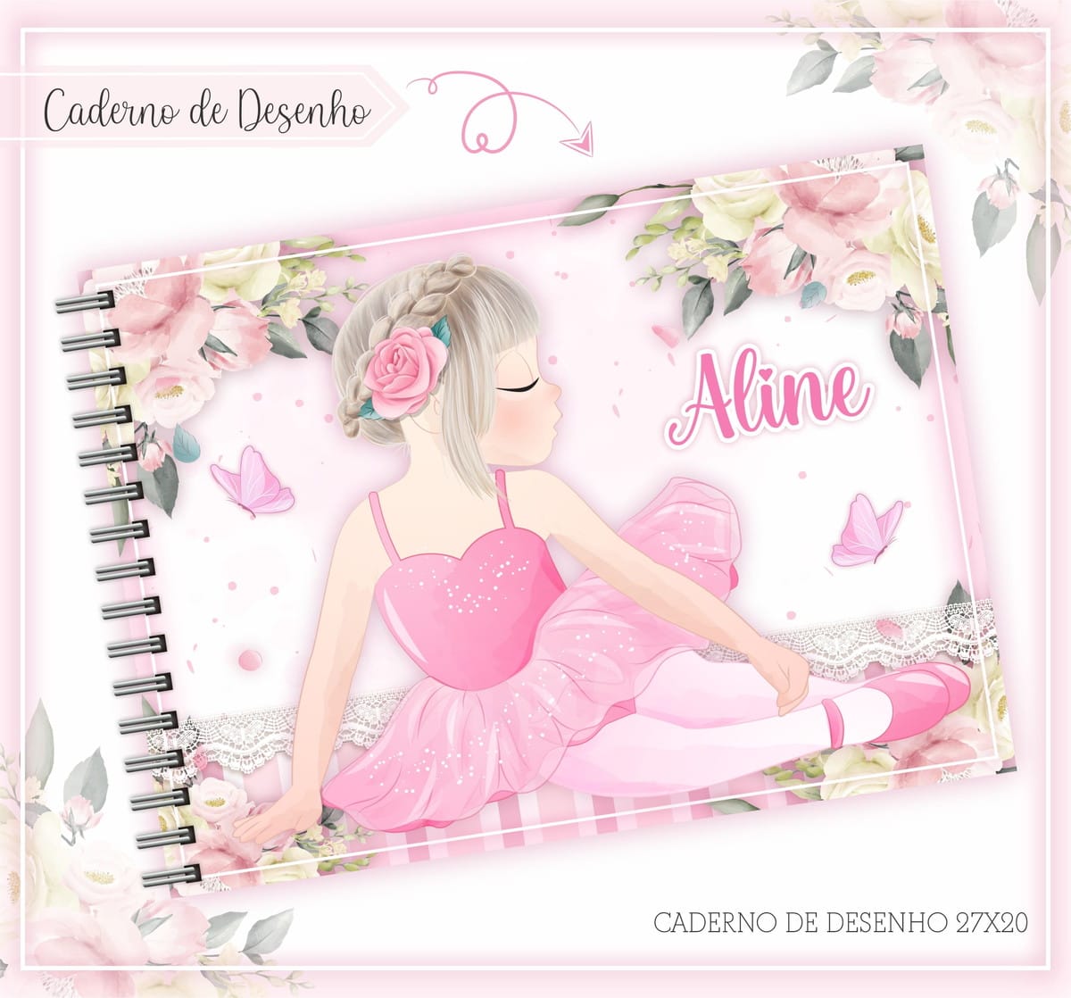 Kit Escolar Digital Bailarina Completo para Personalizar 5 Kit Escolar Digital Bailarina Completo para Personalizar - Imagem 5