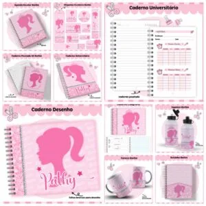 Kit Escolar Barbie - Arquivo Digital 5 Kit Escolar Barbie - Arquivo Digital