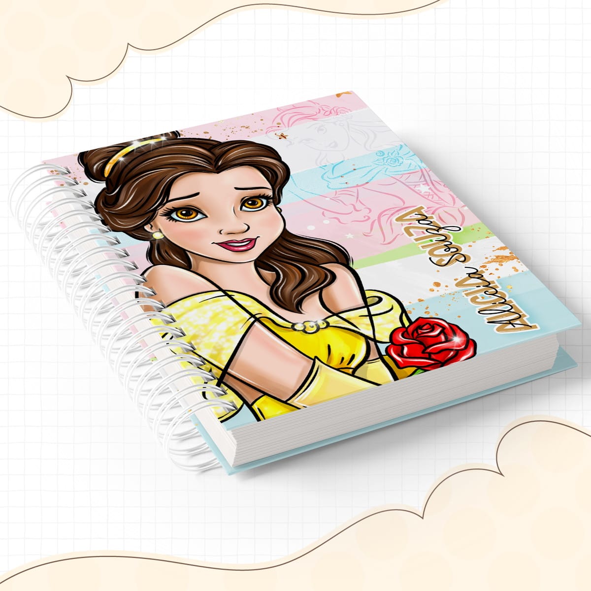 Kit escolar digital Bela e a Fera com nome personalizável 2 Kit escolar digital Bela e a Fera com nome personalizável - Imagem 2