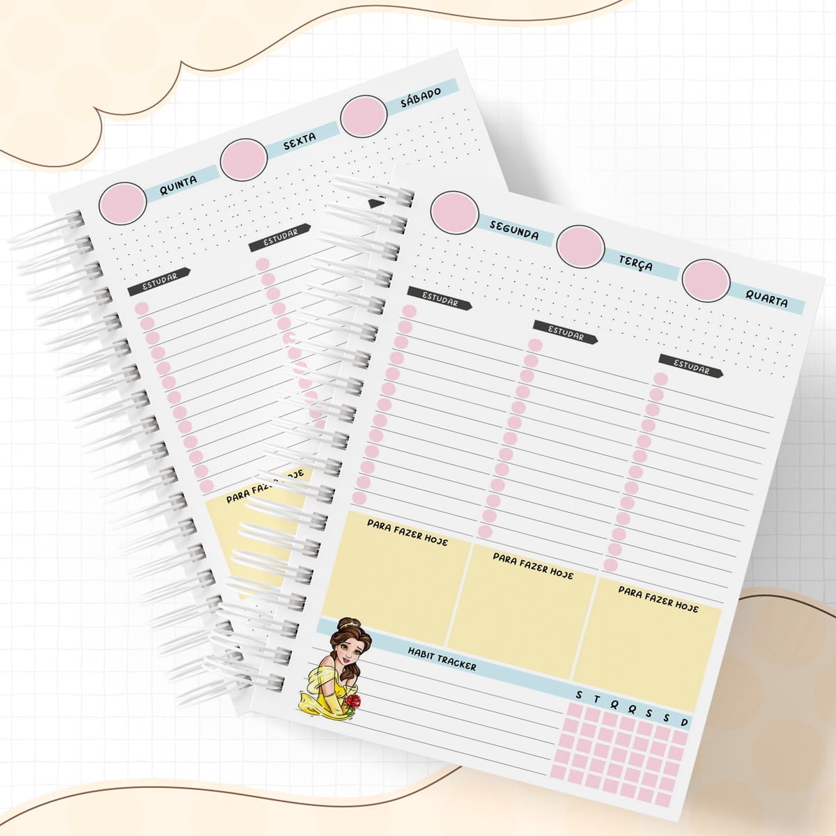 Kit escolar digital Bela e a Fera com nome personalizável 3 Kit escolar digital Bela e a Fera com nome personalizável - Imagem 3