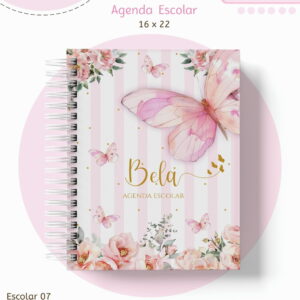 Kit Escolar Borboletas Digital para Cadernos e Sublimação 21 kit escolar borboletas arquivo digital 1