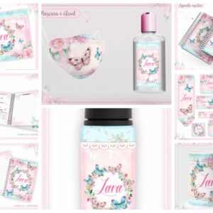 kit escolar borboletas arquivo digital caderno universitario