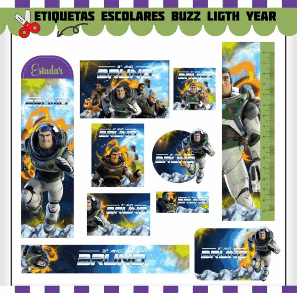 Kit Escolar Buzz Lightyear - Arquivo Digital