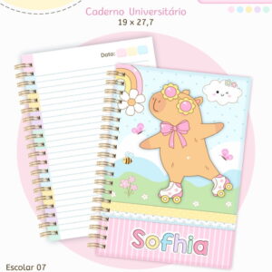 kit escolar capivara menina arquivo digital