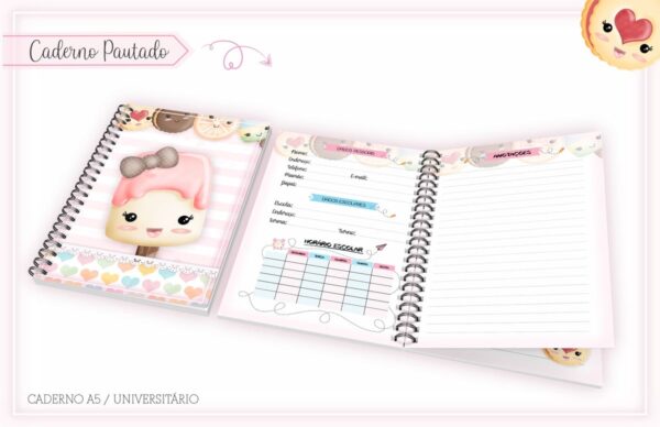 KIT ESCOLAR DOCINHOS CUTE - ARQUIVO DIGITAL