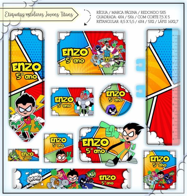 KIT ESCOLAR JOVENS TITÃNS - ARQUIVO DIGITAL