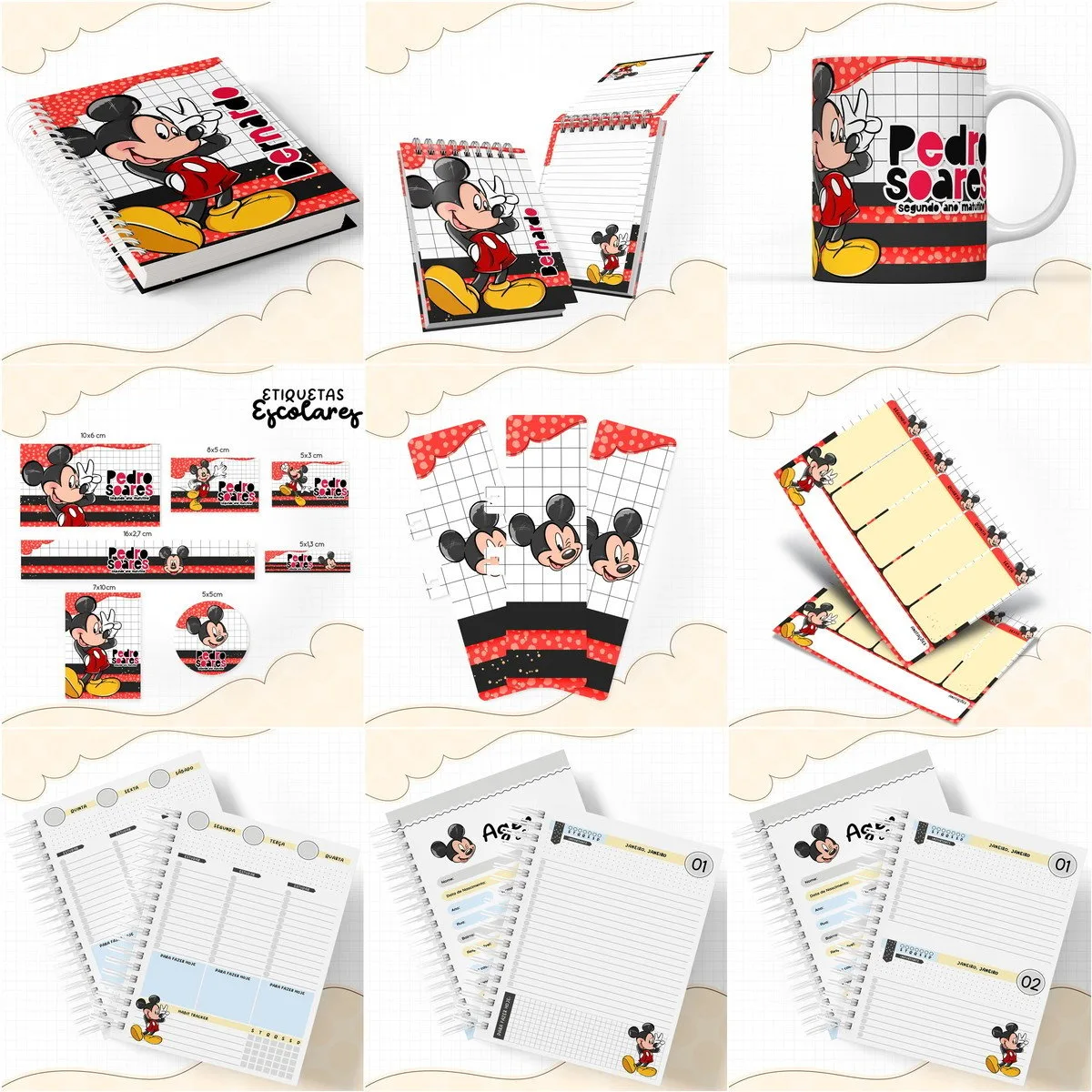 KIT ESCOLAR MICKEY - ARQUIVO DIGITAL 1 KIT ESCOLAR MICKEY - ARQUIVO DIGITAL