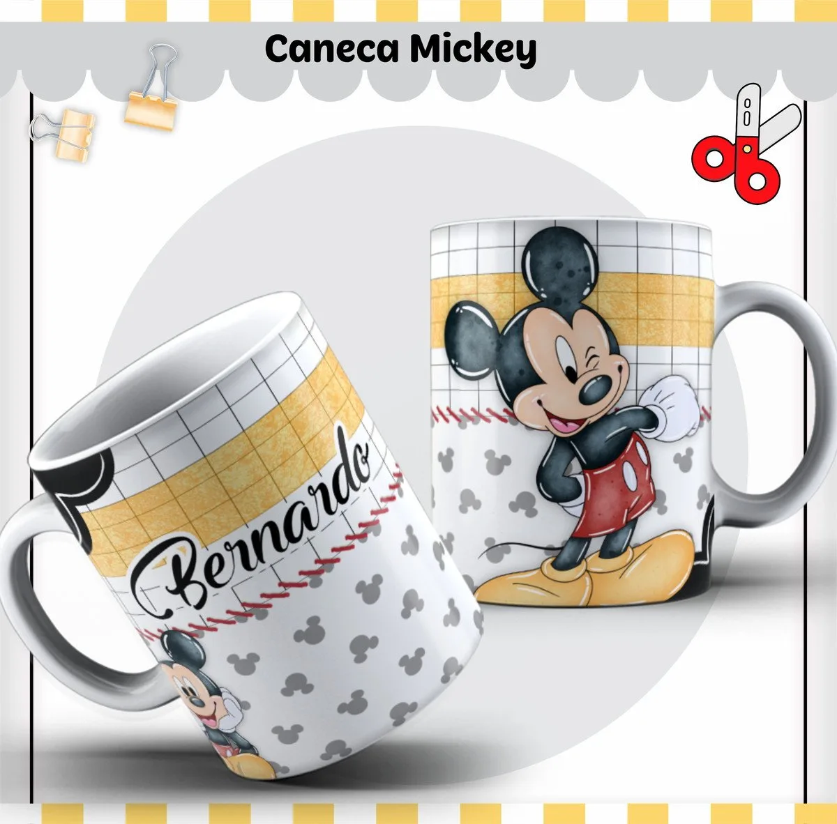 Kit Escolar Mickey Lindo - Arquivo Digital 4 Kit Escolar Mickey Lindo - Arquivo Digital