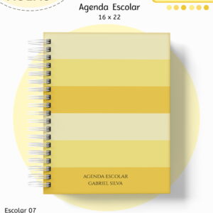 kit escolar neutro amarelo arquivo digital
