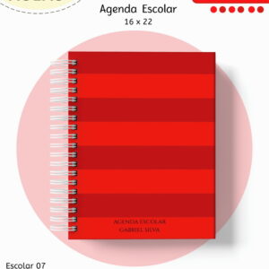 Kit Digital Escolar Vermelho para Volta às Aulas 13 kit escolar neutro vermelho arquivo digital