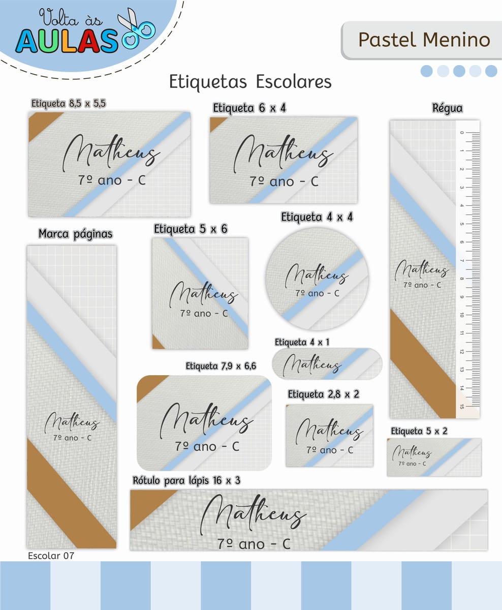 Kit Escolar Masculino Digital para Personalizar Cadernos 3 Kit Escolar Masculino Digital para Personalizar Cadernos - Imagem 3