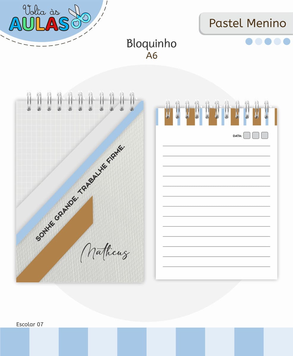 Kit Escolar Masculino Digital para Personalizar Cadernos 4 Kit Escolar Masculino Digital para Personalizar Cadernos - Imagem 4