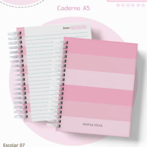 kit escolar rosa neutro arquivo digital
