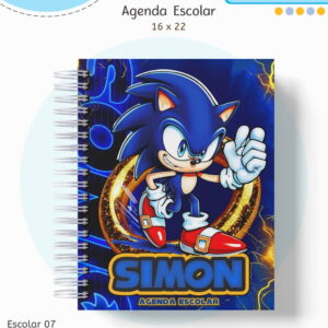 Kit Escolar Sonic Digital com Artes para Papelaria 7 kit escolar sonic arquivo digital 1