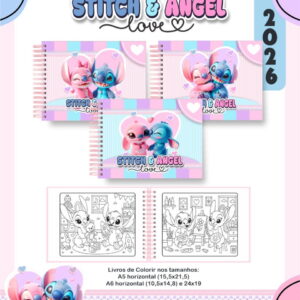 Kit Escolar Stitch e Angel Digital com Planner e Agenda 16 kit escolar stitch e angel arquivo digital