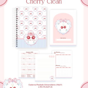 kit escolar teen cherry clean arquivo digital