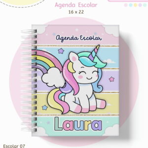 Kit Escolar Unicórnio Digital com Artes para Sublimação 13 kit escolar unicornio arquivo digital 1