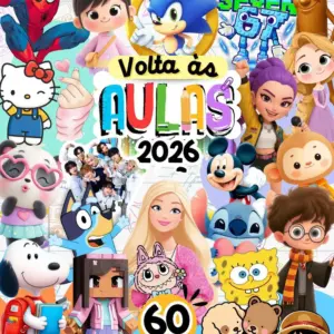 Kit Etiquetas Escolares 2026 para Papelaria Personalizada