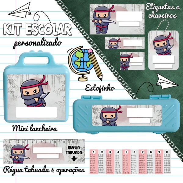 Kit Etiquetas Escolares Meninas e Meninos